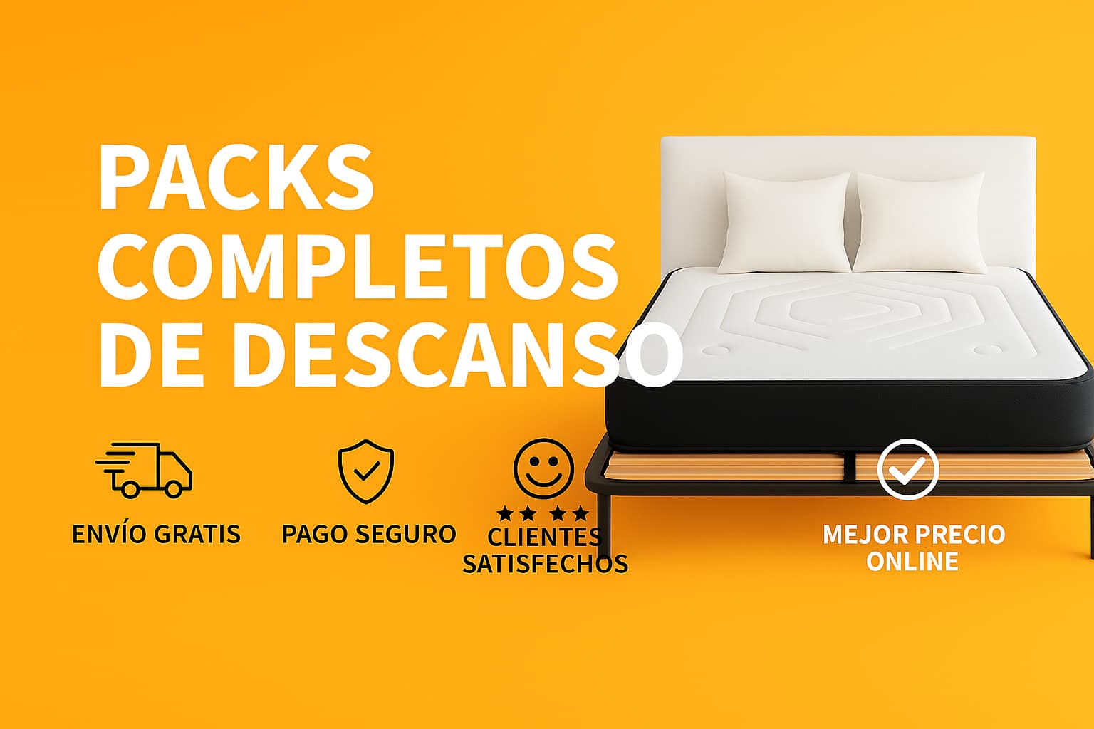 Pack colchón somier cabecero con envío gratis – Packs de descanso completos